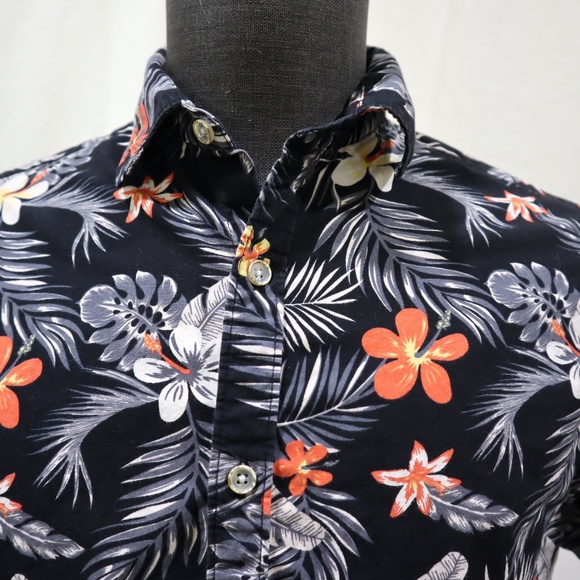 Cactus Man Ricky Singh Men’s Medium Hawaiian Shirt Slim Fit Floral Black - Picture 3 of 6